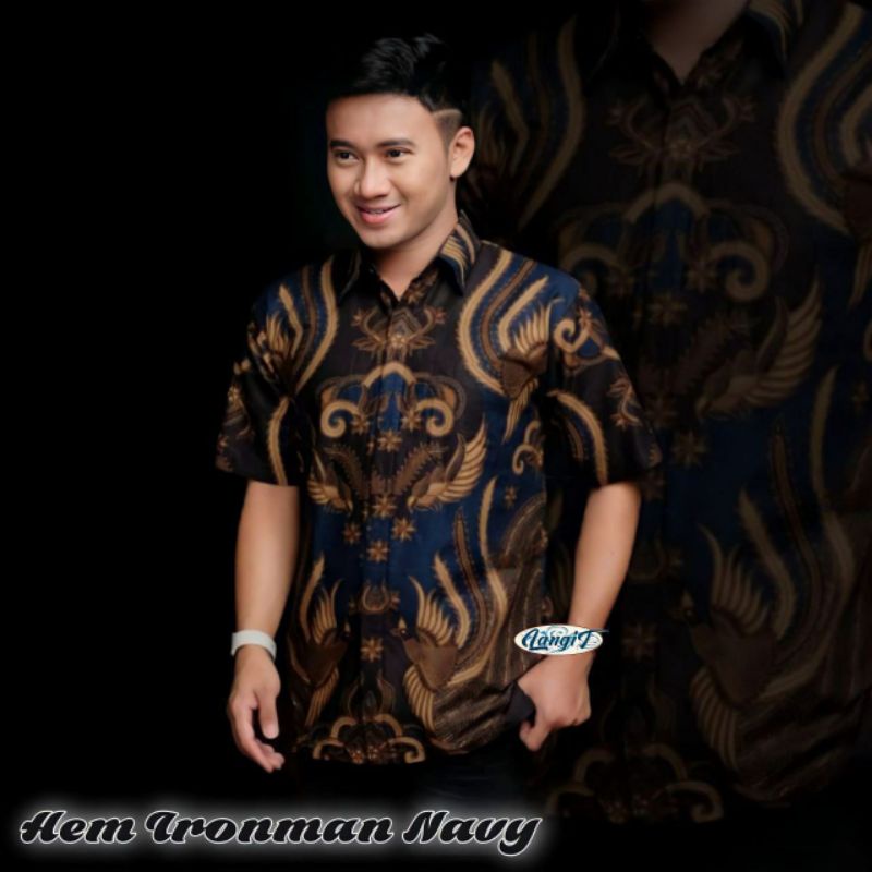 Baju Batik pria Kemeja batik blok wahana original M L XL XXL