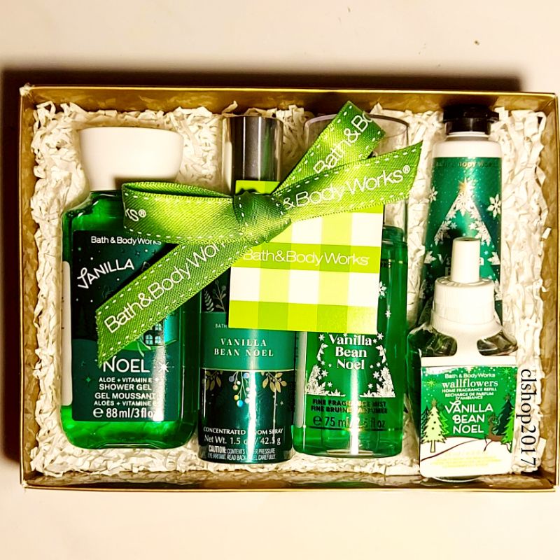 BBW VANILLA BEAN NOEL TRAVEL SIZE GIFT SET PAKET BATH &amp; BODY WORKS