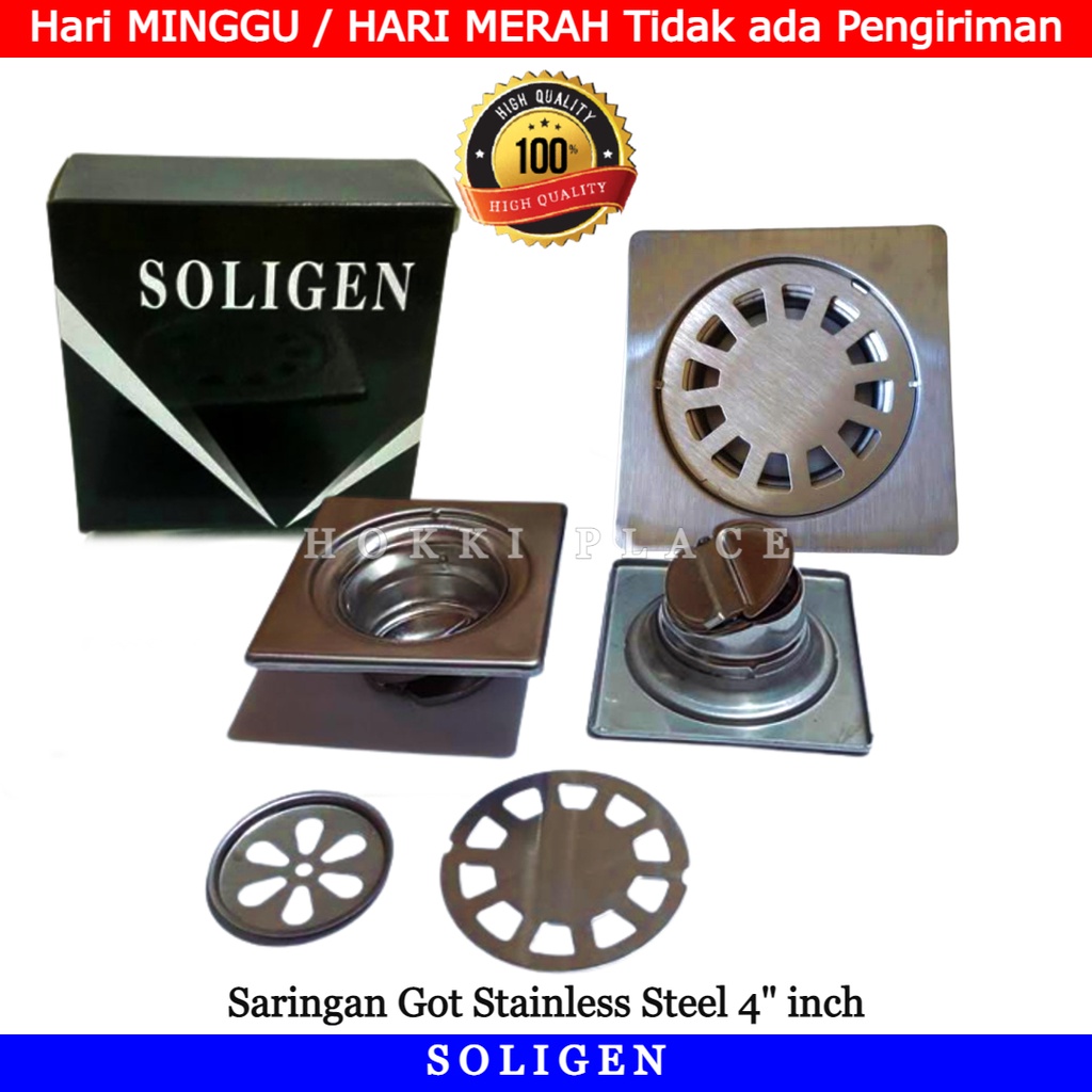 Jual Saringan Got Kamar Mandi Anti Tikus Stainless Floor Drain Soligen Shopee Indonesia