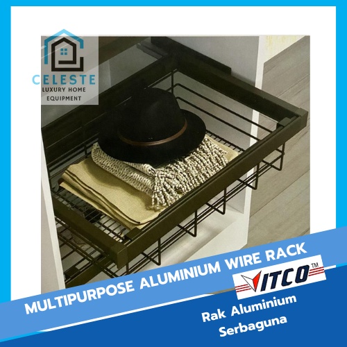 Jual Vitco Multipurpose Aluminium Wire Rack Slow Motion Rak Keranjang Tarik Serbaguna Shopee