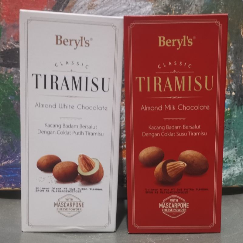 

Beryl's 200gr Tiramisu Almond White Milk Chocolate Coklat Kacang Badam Beryls Beryl