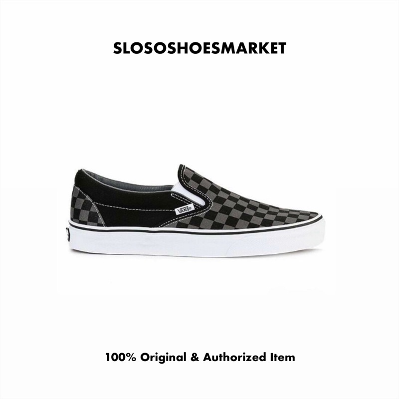 Vans Slip On Checkerboard Pewter - 100% Original / RESMI