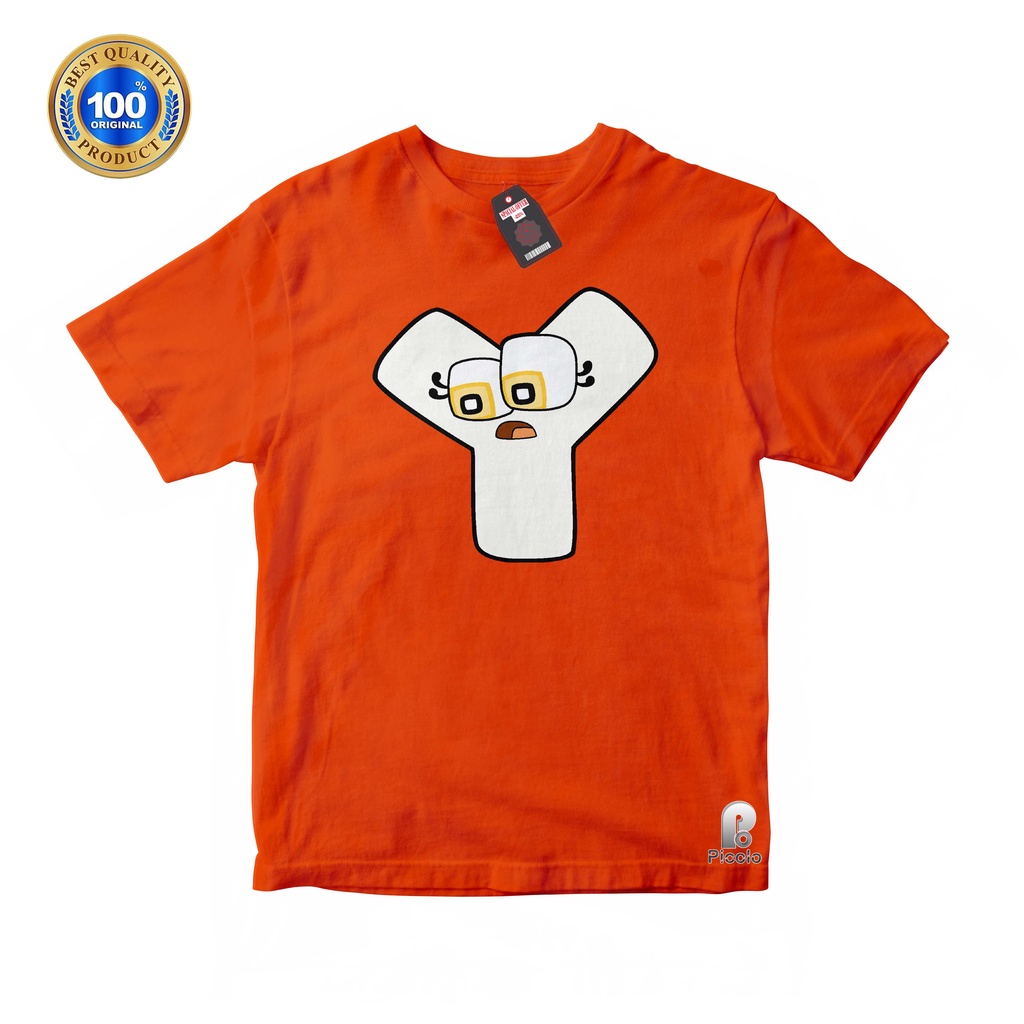 BAJU ANAK KAOS ATASAN ANAK KARAKTER Y ALPHABET LORE UNISEX BahAn COTTUN (FREE NAMA)