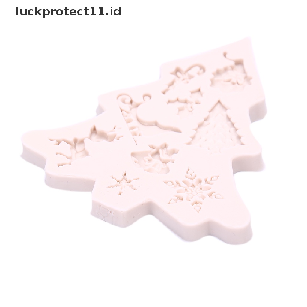 /Fashion Hot// Fashion// 1PC Cetakan Kue Fondant Coklat Santa Claus Xmas Tree Silikon Christmas Mould.