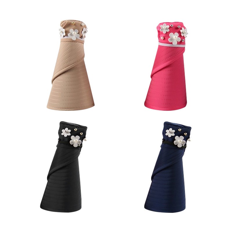 WE Topi Visor Lipat Wanita Casual Import Pelindung Sinar UV Anti UV Untuk Pantai