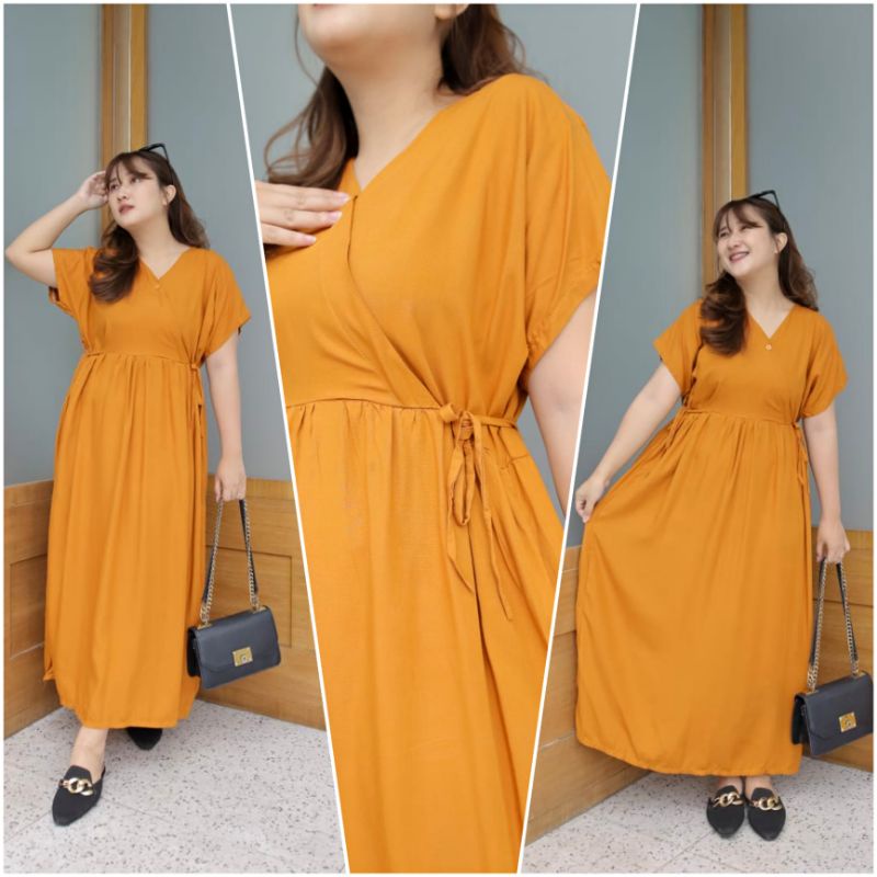 Daster Kimono JUMBO LD 140 - LD 120 Rayon Polos Premium Kimono Super JUMBO Big Size Busui Daster Bumil | QL Oriani