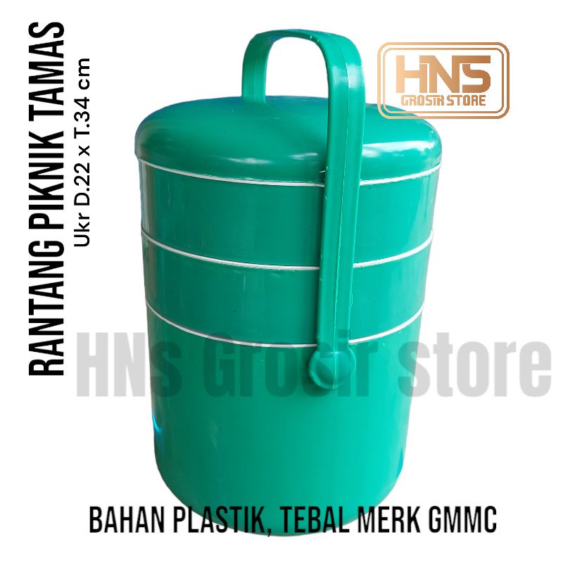 Rantang piknik bekal makanan tamas GMMC plastik susun 3 grosir