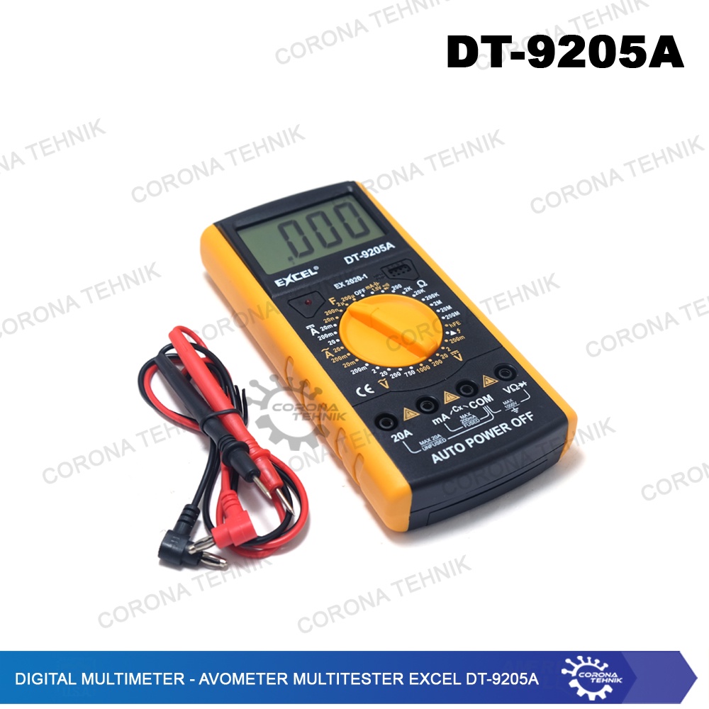 DT-9205A - Digital Multimeter - Avometer Multitester Excel