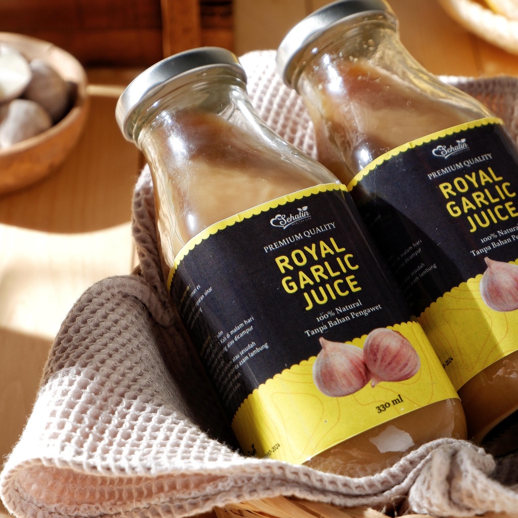 Royal Garlic Juice Jus Bawang Putih Tunggal Alami Tanpa Pengawet Bawang Jahe Lemon Cuka Apel Madu