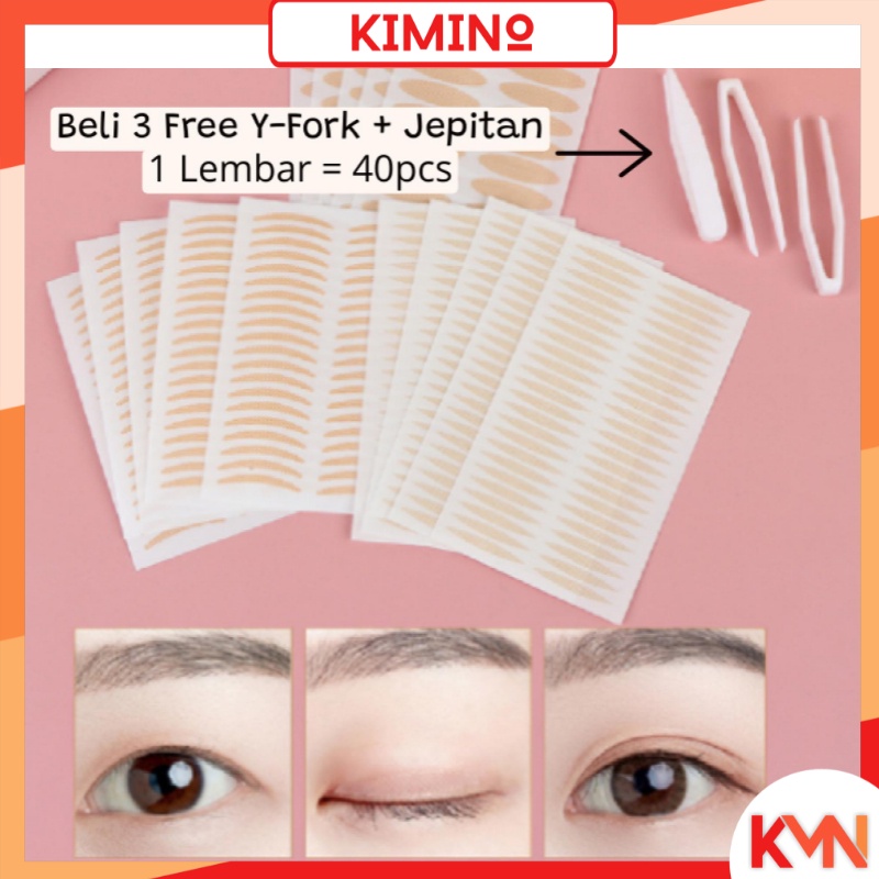 KMN Skot Mata Scott Mata Double Eyelid Veil Tape Stiker Kelopak Mata Bening Tahan Air Jaring Selotip Lipatan Mata Scott lace