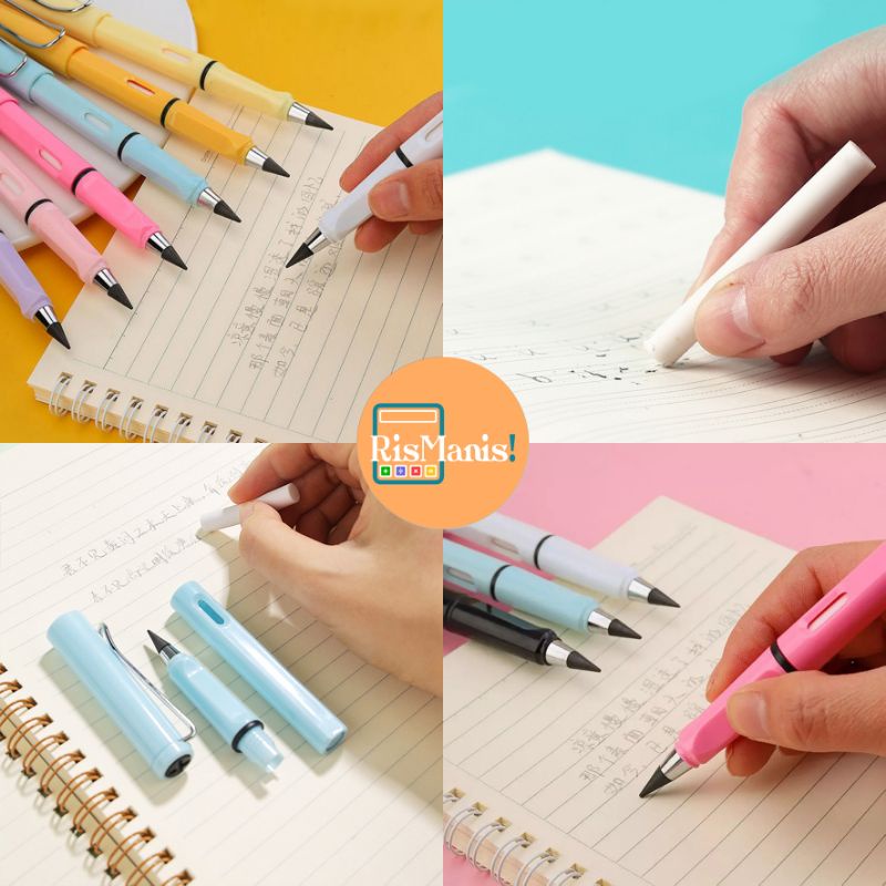 UNLIMITED EVERLASTING PENCIL - 1 pcs Pensil HB Premium Ajaib Tahan Lama Awet Tanpa Rautan Tidak Bisa Habis Eternal Tanpa Batas Pen Alat Tulis Sekolah Peralatan Kantor Stationary Mahasiswa Kuliah