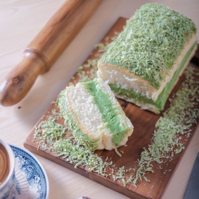 

Rotiris Greentea/roti bantal dingin rasa greentea