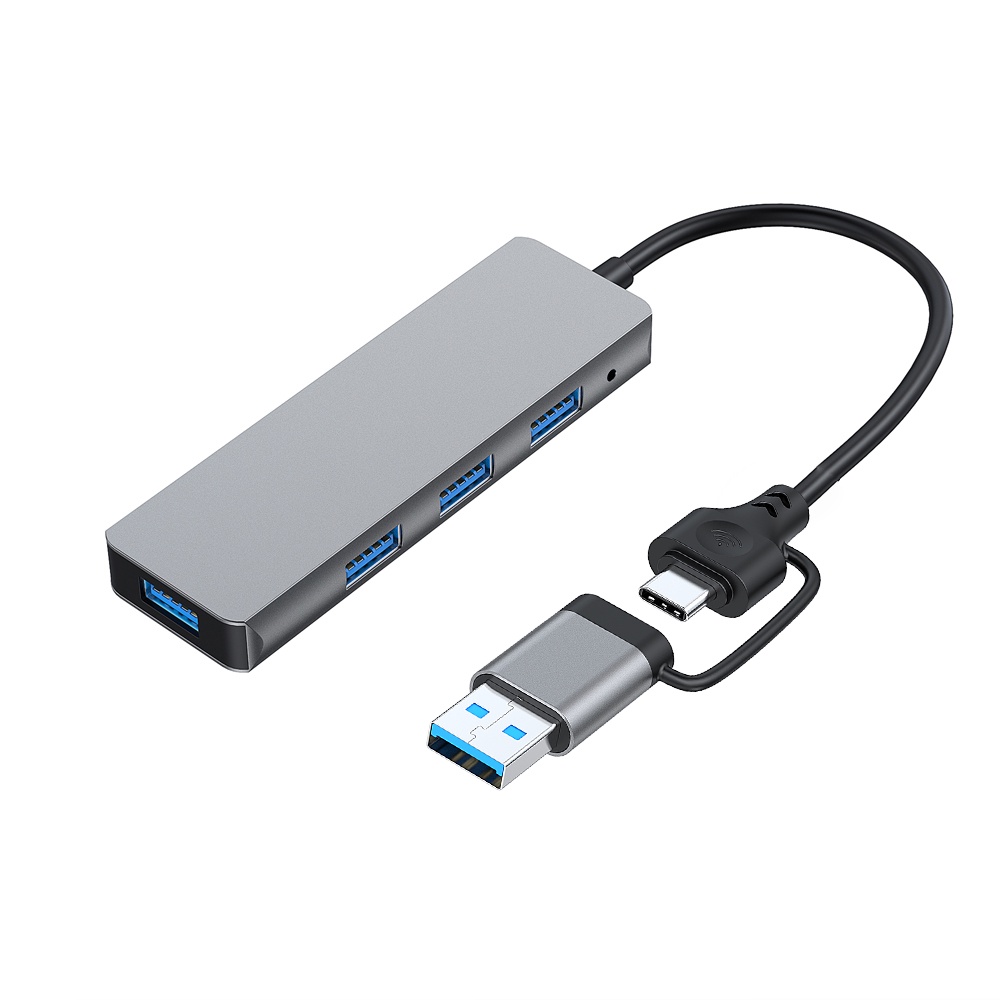 【LIPI】 Hub USB 3.0 4-Port Kecepatan Tinggi untuk Laptop, Komputer PC