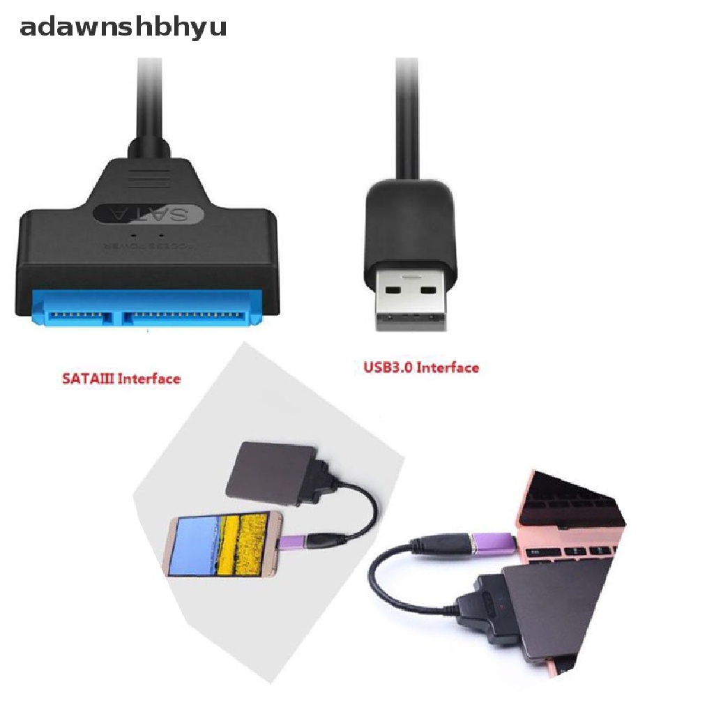 Adawnshbhyu USB 2.0 To SATA 22pin Hardisk Laptop Drive SSD Adapter Converter Kabel  Id