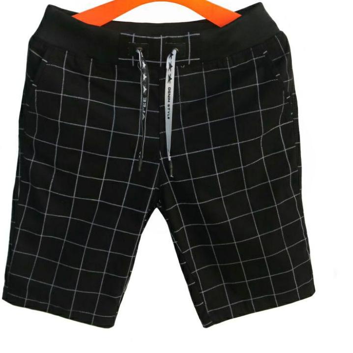 Menarik CELANA PENDEK PRIA TARTAN KOLOR RIP PINGGANG KARET