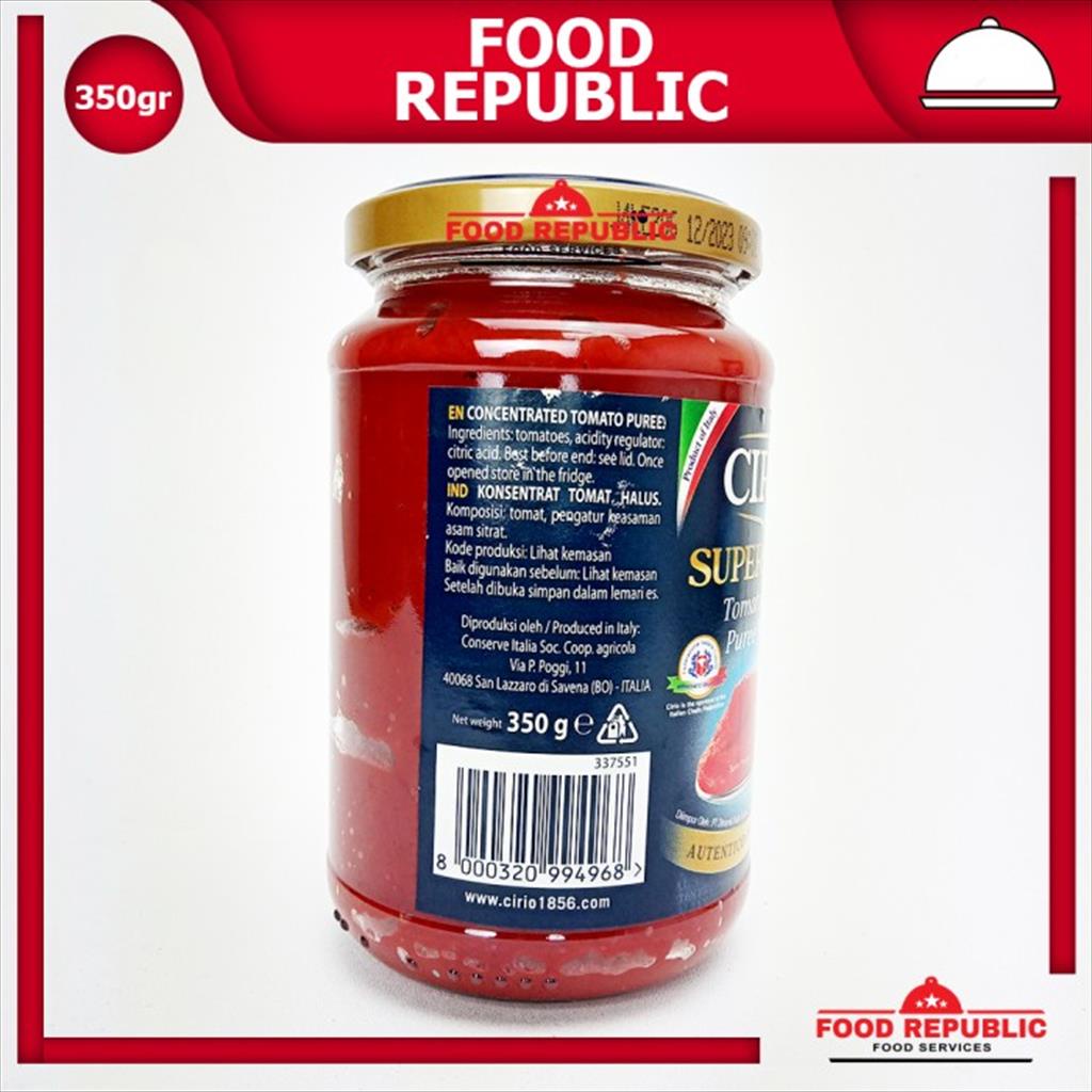 CIRIO SUPERCIRIO TOMATO PUREE 350 GR - TOMATO PASTE SAUS TOMAT PASTA