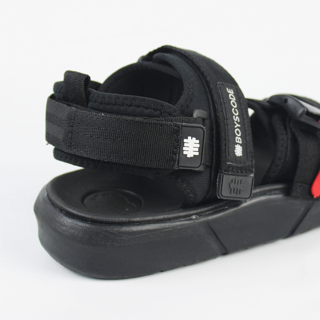 Sendal Gunung Distro Pria Wanita BOYSCODE Dante Hitam Fullblack / Slide Pria / Slip On Pria / Slop Pria / Sendal Cowok