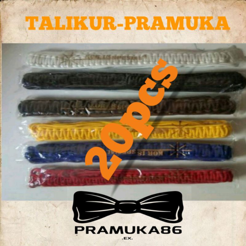 (20pcs) Grosir!! Tali Peluit - Tali Pluit Talikur Pramuka Besar Warna-Warni Bagus