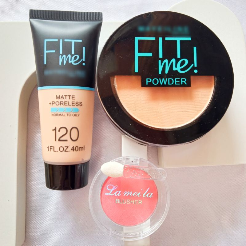 [PAKET BUNDLING] Paket Hemat 3in1 Bedak + Foundation + Free Blush-on