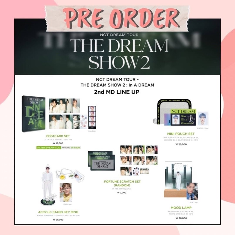 [READ DESC] NCT DREAM The Dream Show 2 2nd MD ACRYLIC STAND KEYRING POSTCARD SET • seeyoukmerch