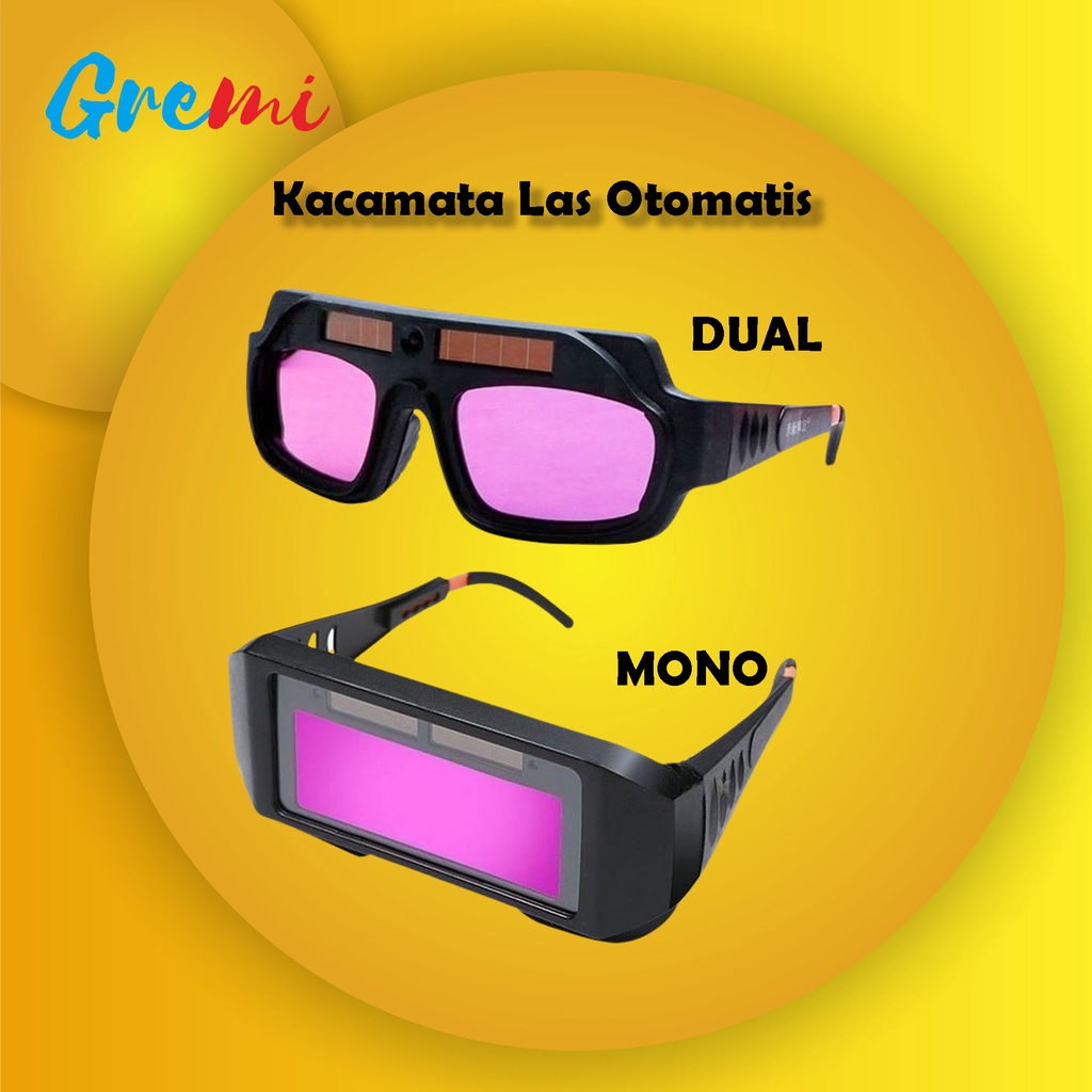 Kacamata Las Otomatis Anti Silau Solar Welding Glasses Auto Darkness