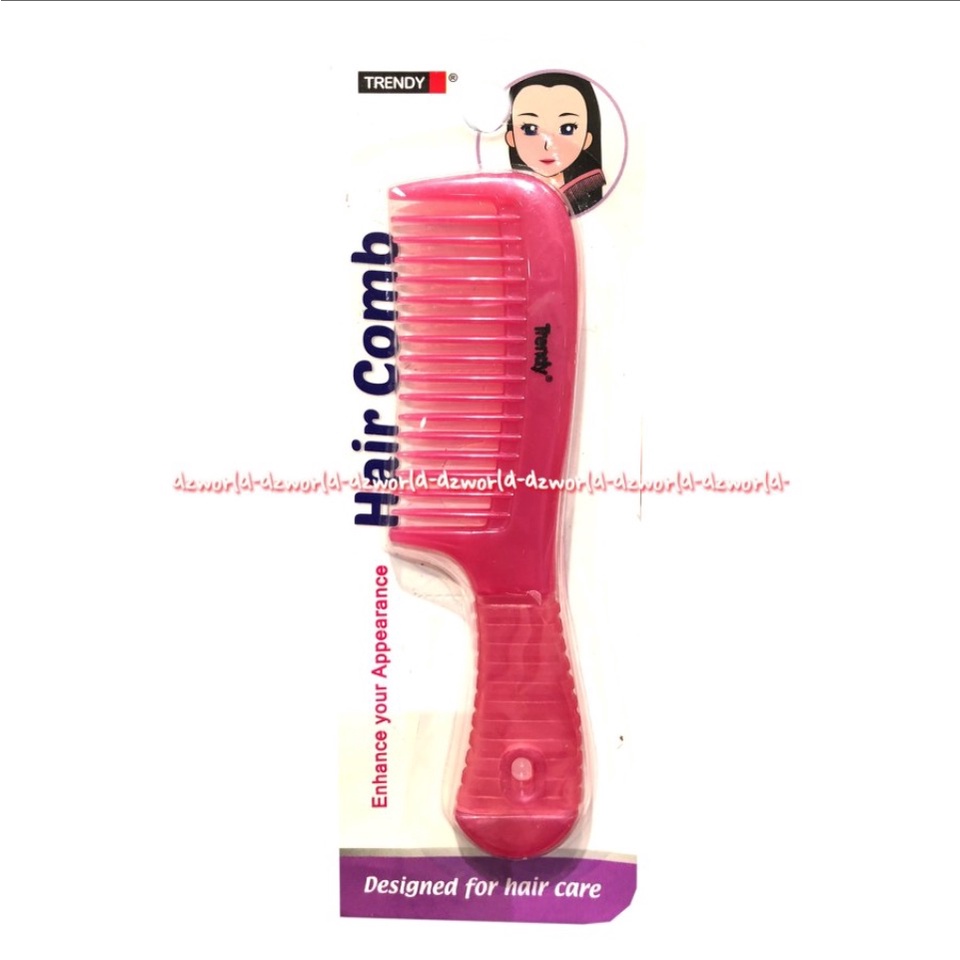 Trendy Hair Comb Sisir Kecil Dengan Pegangan Pink Trendi Hairs Haircomb Trenddy Sikat Sisir Rambut