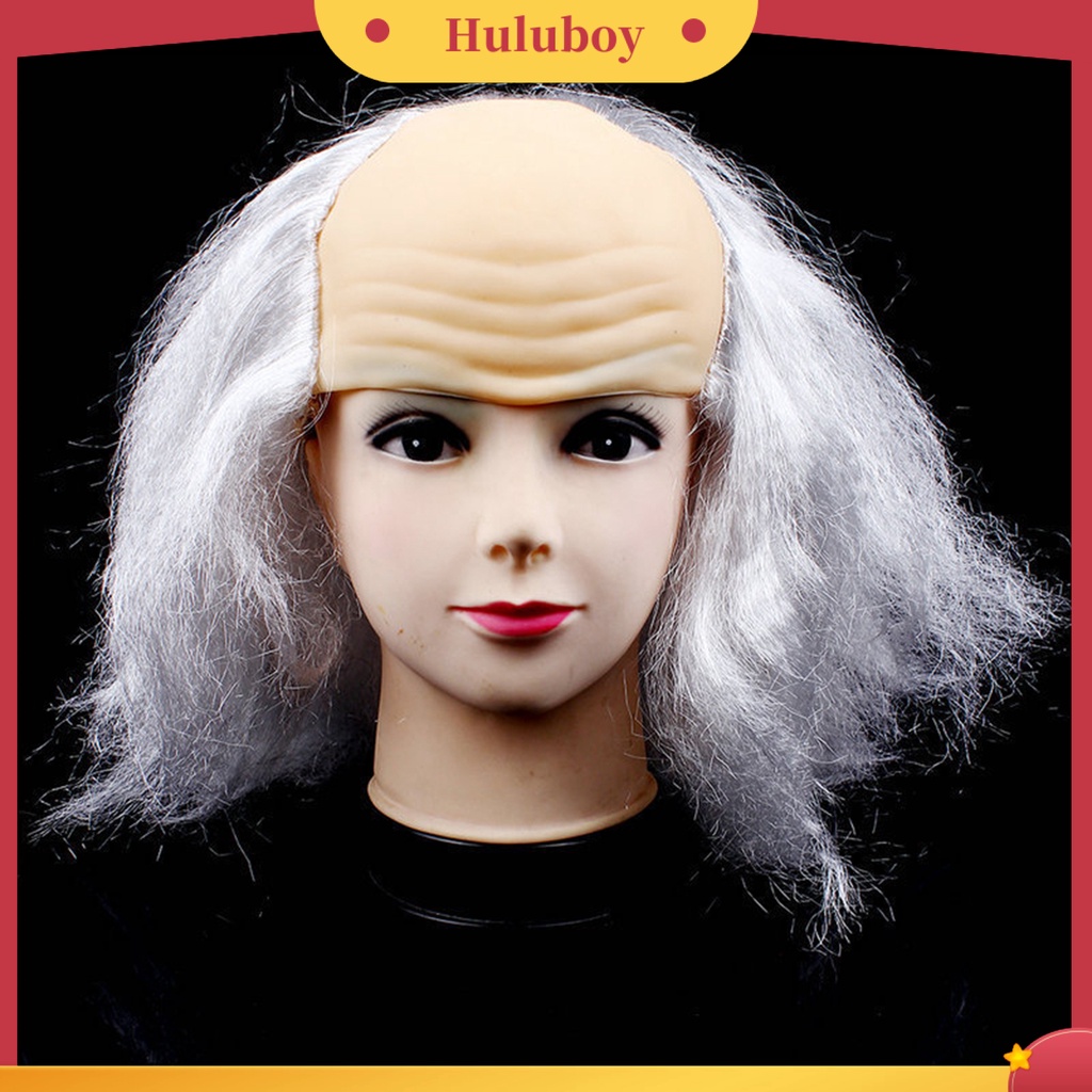 Wig Rambut Botak Palsu Universal Bahan Lateks Dapat Digunakan Kembali Untuk Cosplay Halloween