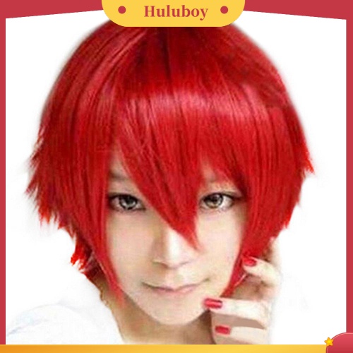 Rambut Palsu Pria Model Pendek Lurus Untuk Pesta Kostum Cosplay