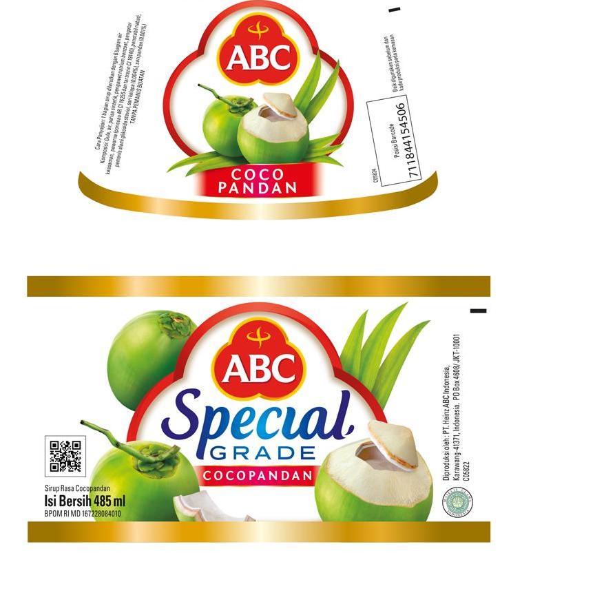 

Diskon✔️ABC Sirup Special Grade Cocopandan 485 ml - Multi Pack 4 pcs|RA7