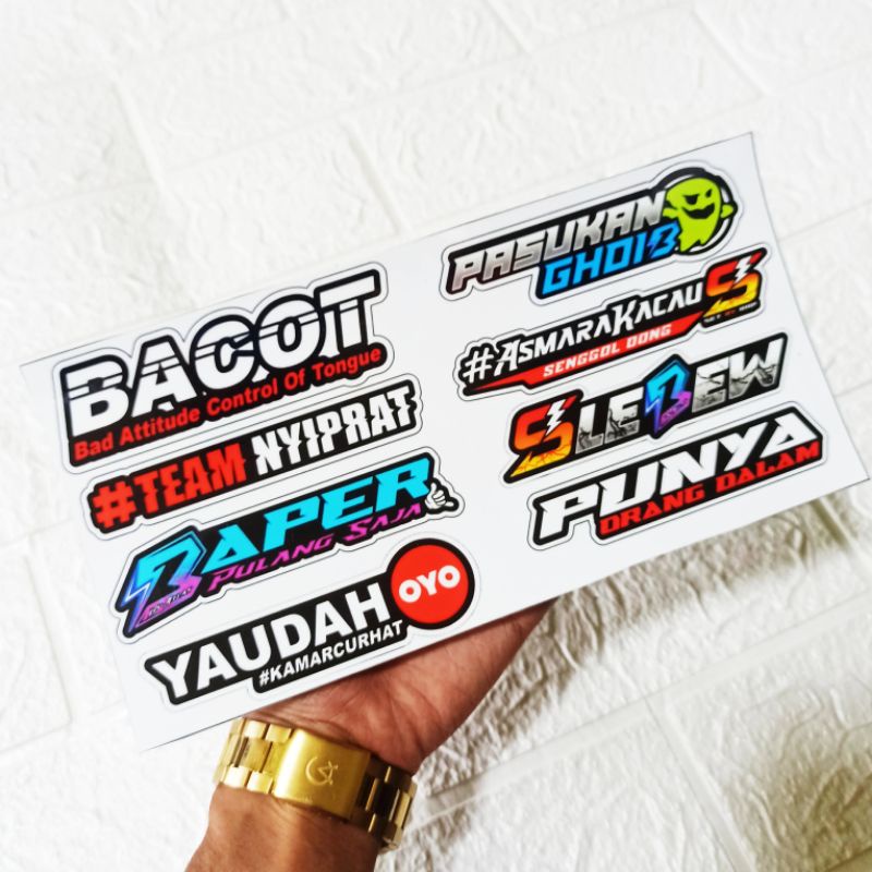 STIKER 1 SET 8 PCS STICKER VOL3