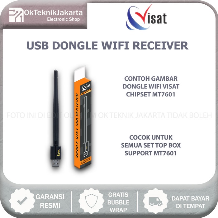 USB Dongle Wifi Sumpit Visat MT 7601 Untuk Receiver Parabola TERBARU