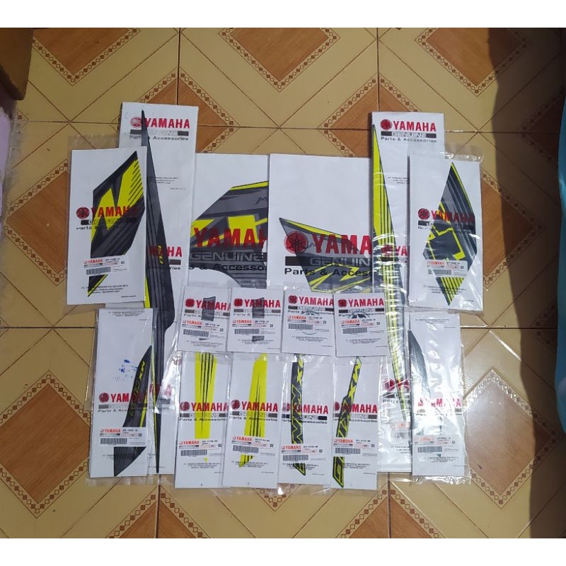 Striping Stiker Set Yamaha Jupiter MX King 150 Hitam Kuning Stabilo 2021 Original
