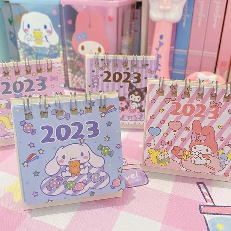2023tahun Baru Penjadwal Harian Dekorasi Planner Desktop Kertas Tulis Mini Hewan Asrama Kawaii Ins Meja Berdiri Kalender Kartun Fashion Hadiah Lucu Kelinci Anjing Kalender Meja