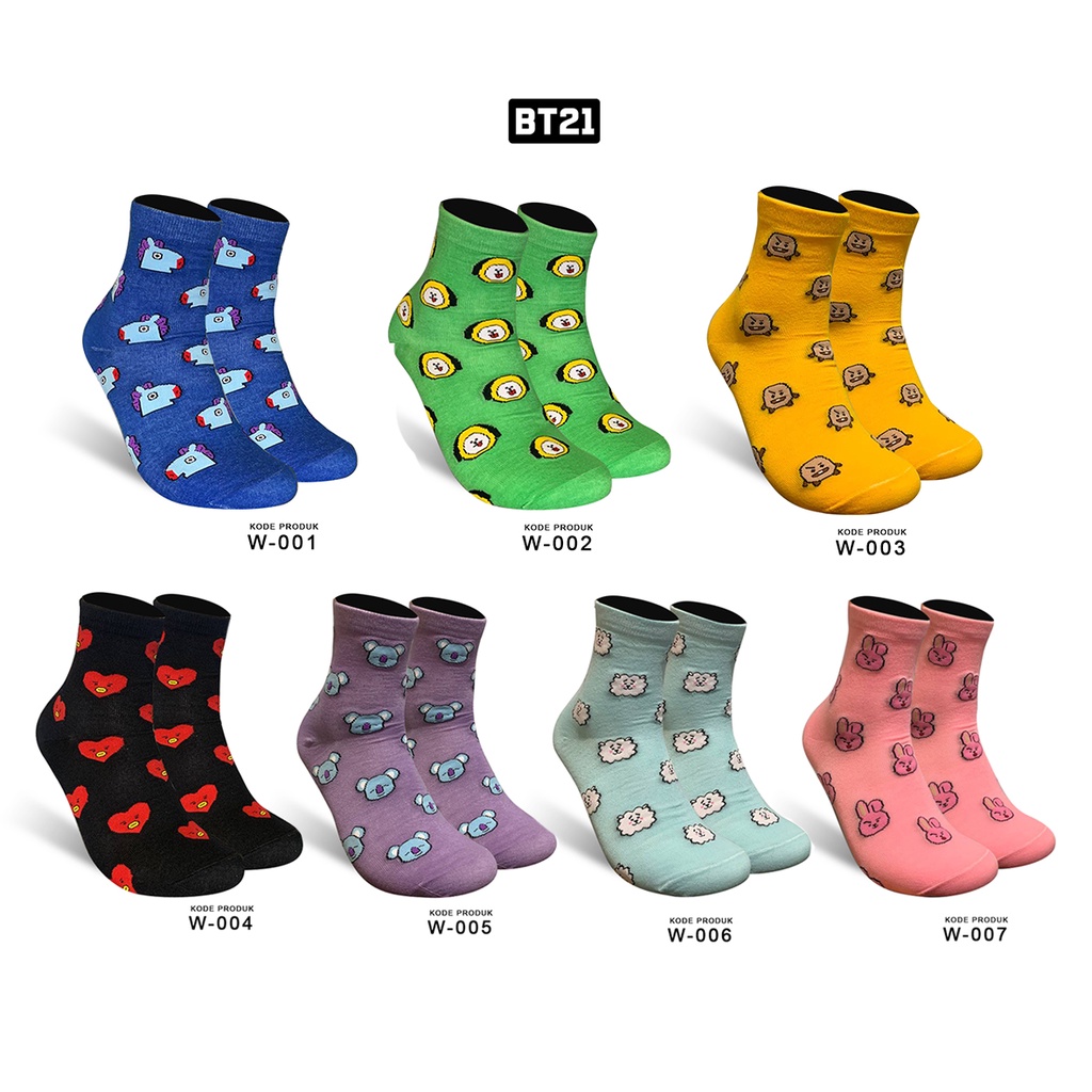 Kaos Kaki Motif Korea BT21