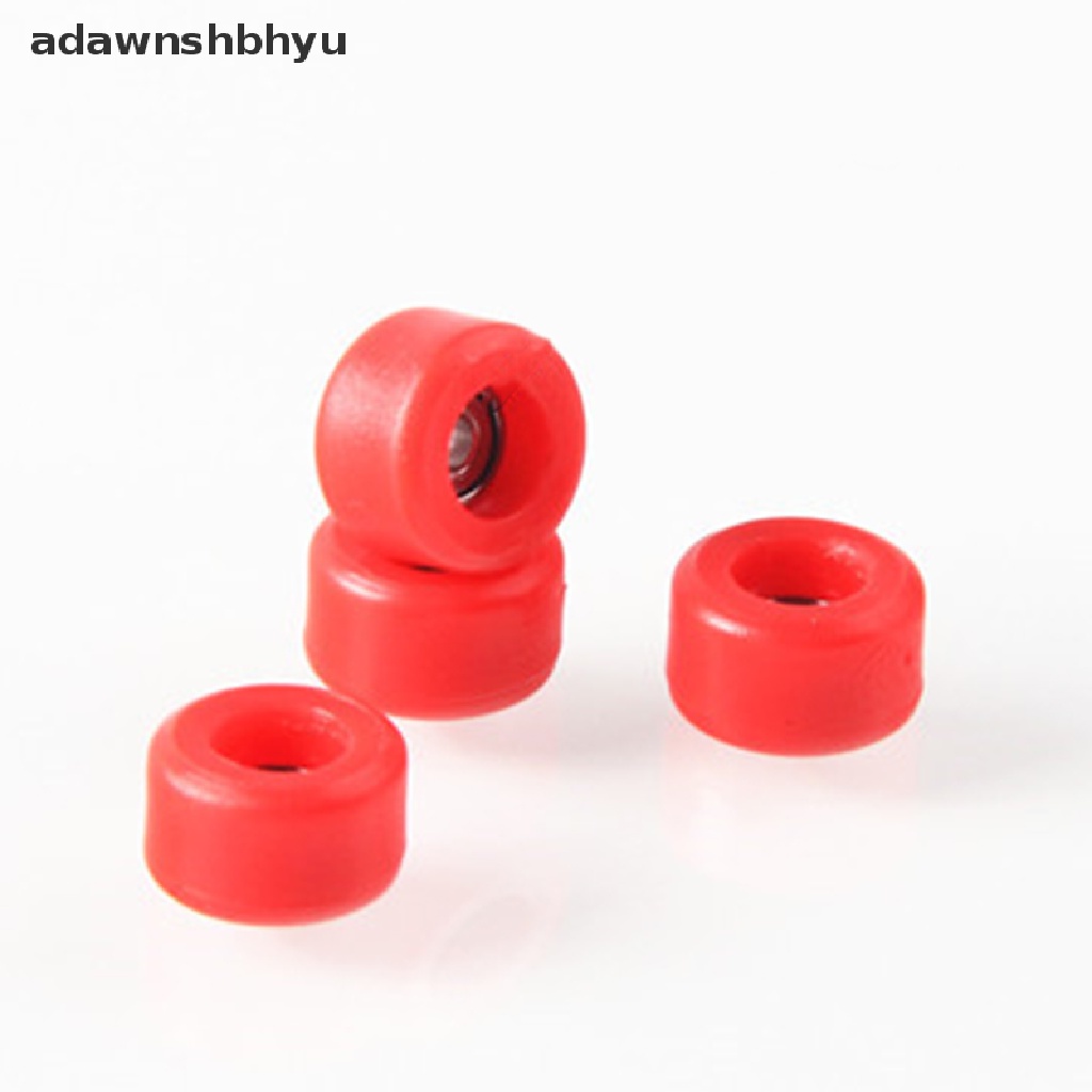 Adawnshbhyu 4Pcs /Set PU+Metal Urethane CNC Bearing Wheel Untuk Roda Fingerboard ID