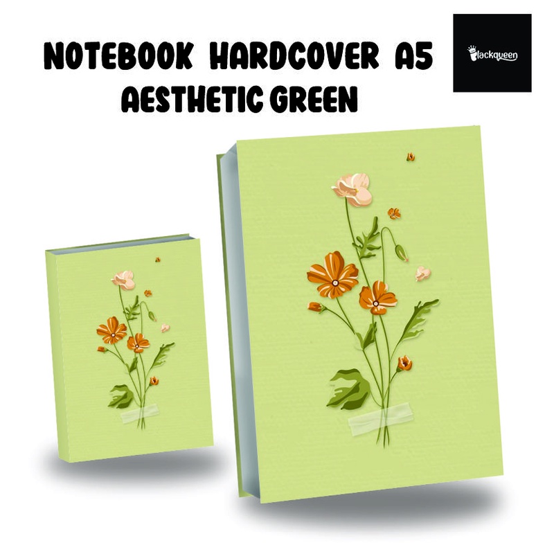 

Notebook Buku Tulis Catatan Aesthetic Green Hardcover A5 Isi Polos/Garis