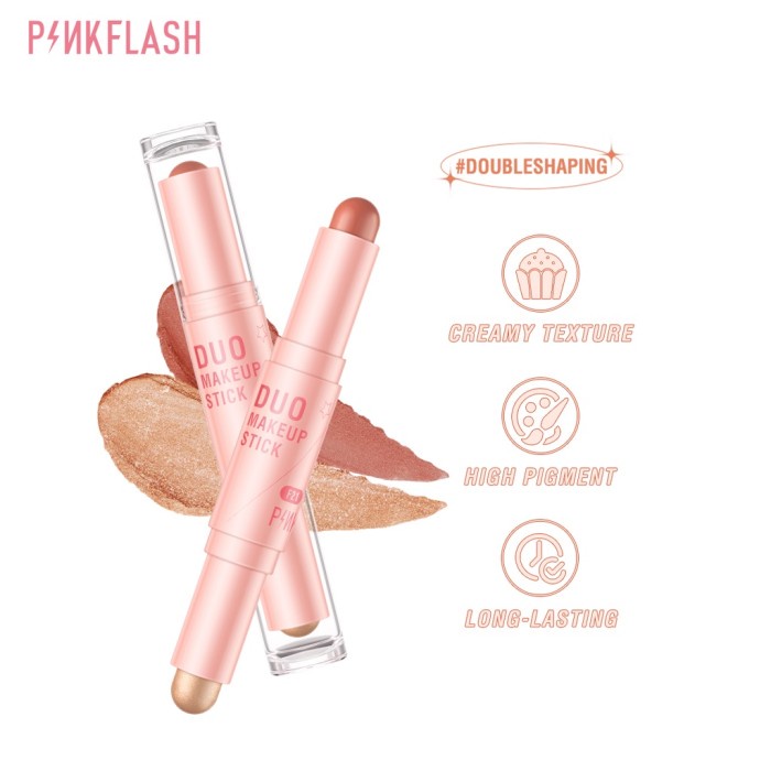 PINKFLASH Duo Makeup Stick Blush On &amp; Highlighter PF-F21