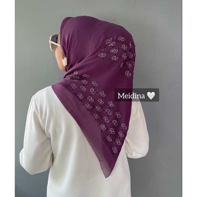 hijab segi empat payet pres mewah