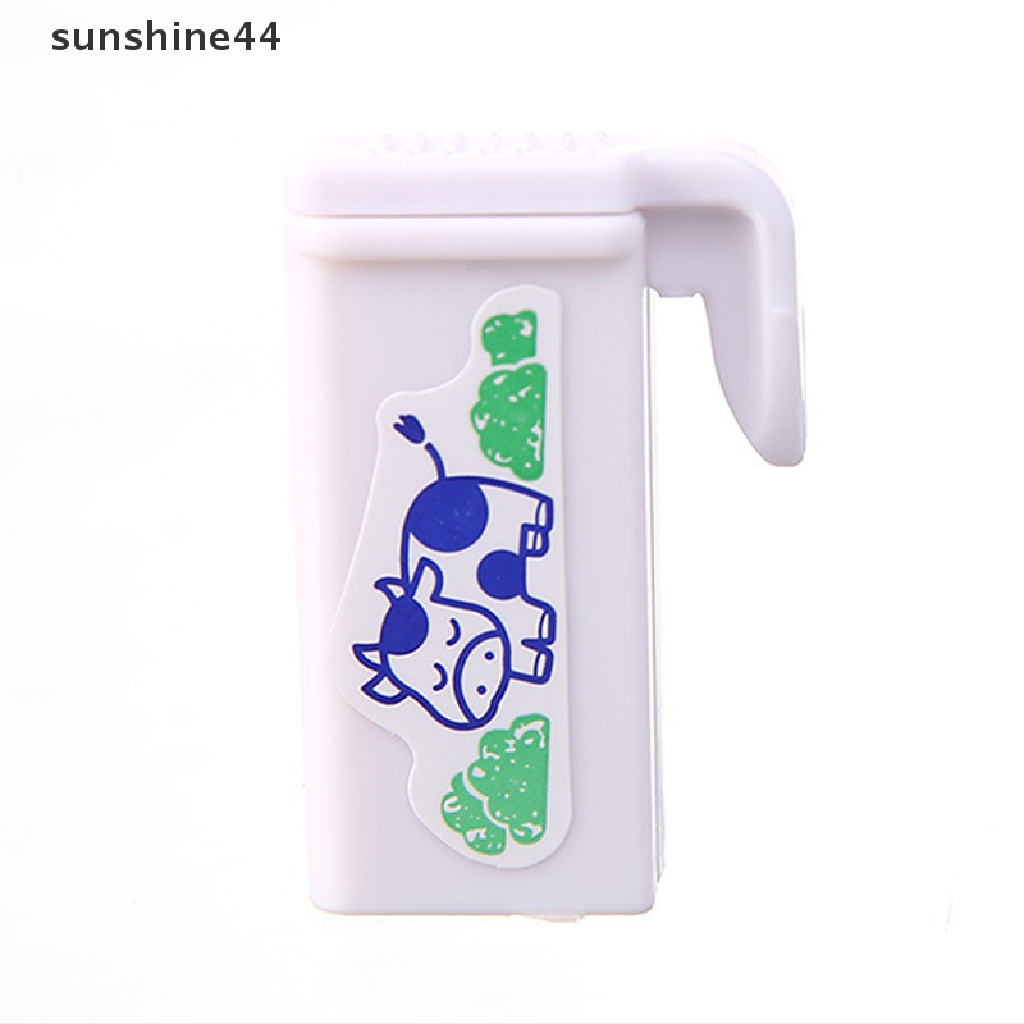 Sunshine 2PCS Klip Segel Karton Susu Plastik Japan Style Kemasan Minuman Sealed Clamp.