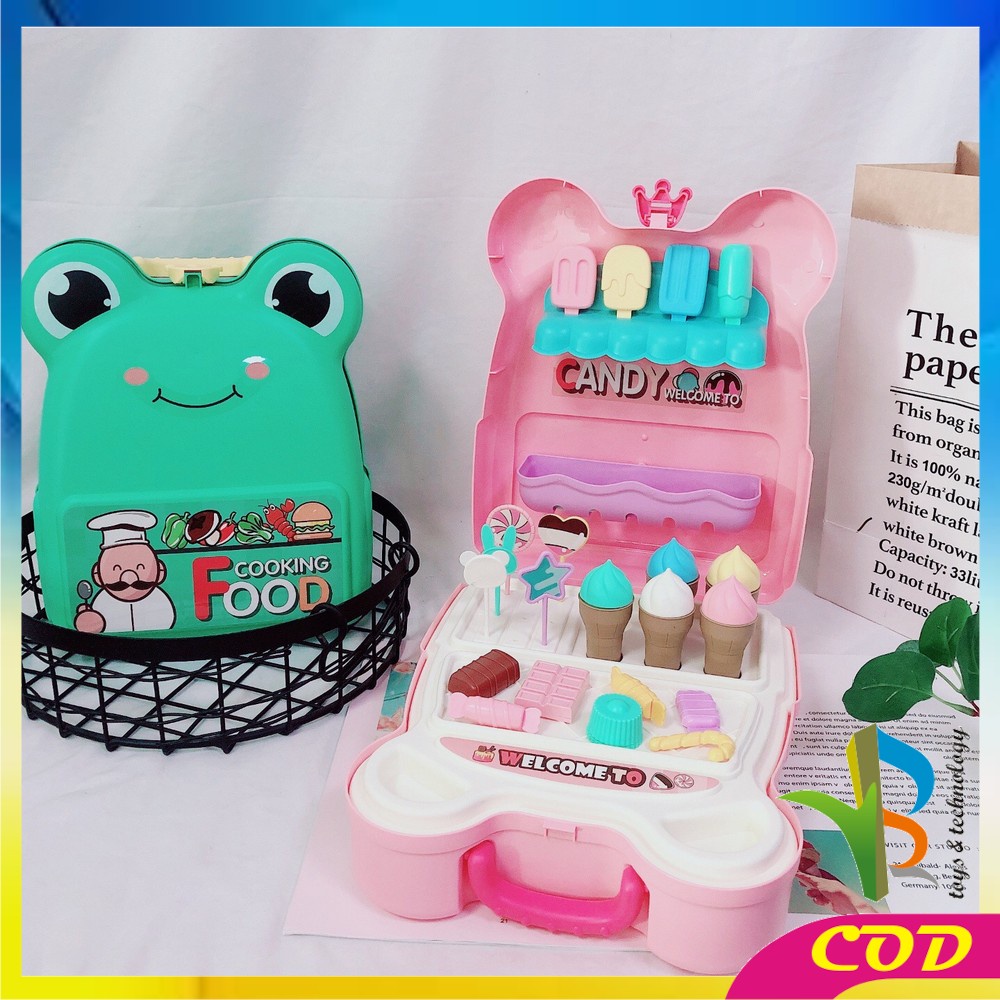 RB-M108 Mainan Kitchen Set Tas Ransel Anak Set Dapur Mainan Masak Masakan Wastafel / Ice Cream Maker