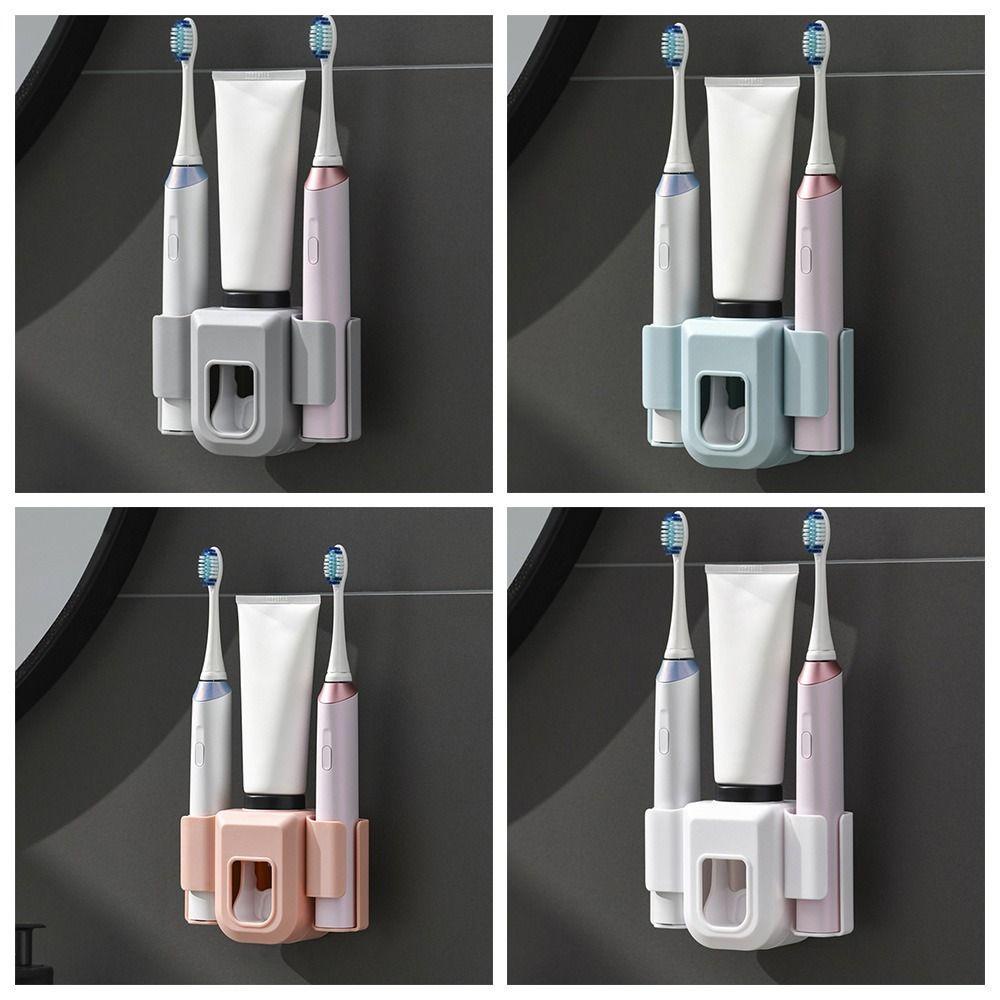 Solighter Toothbrush Holder Anti Air Tempel Dinding Organizer Sikat Gigi Otomatis