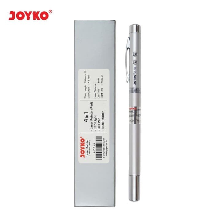 Laser Pointer 4 In 1 / Penunjuk Laser / Senter / Pulpen Joyko LP-100