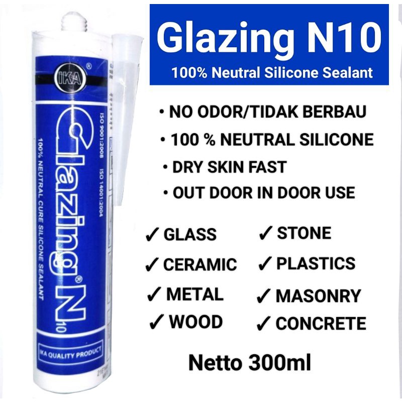 Lem Kaca Silicone Sealant GLAZING N10 / GLAZING N-10 Netral 300ml