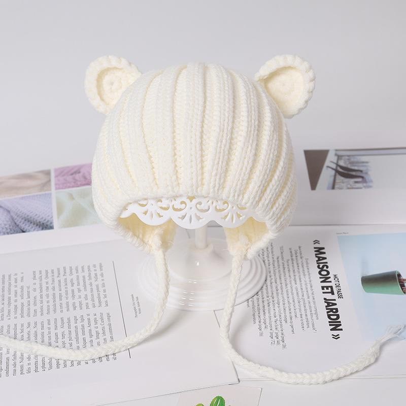 LIN8019 - TOPI KUPLUK RAJUT BAYI TELINGA