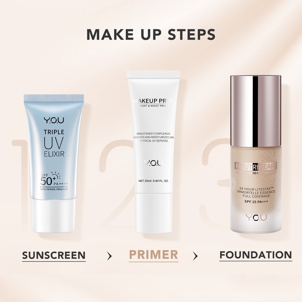 Y.O.U MAKE UP PREP BRIGHT &amp; MOIST PRIMER by YOU Noutriwear