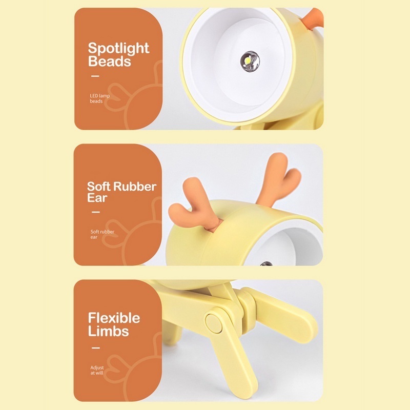 Hadiah Kreatif Baru LED Lucu Pet Kecil Lampu Malam Hias Ornamen Ins Mini Lucu Kecil Ponsel Berdiri Mainan