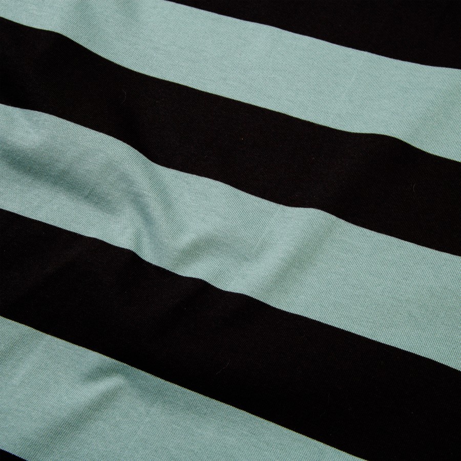 Kaos Striped 16s Real Heavy Goods Smokey Black - Smokey Hitam