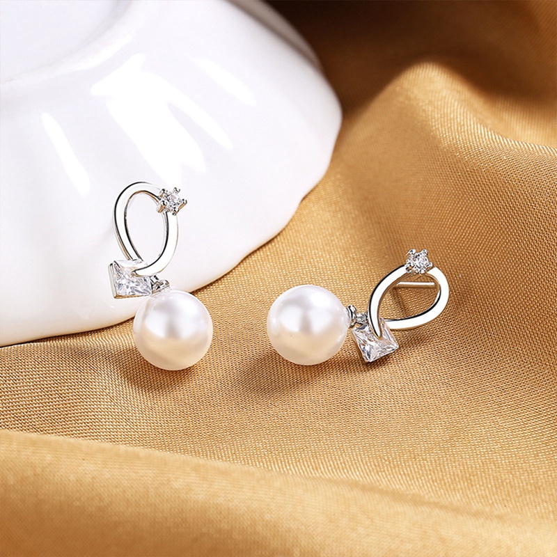 Fancyqube Anting Mutiara Asli Natural Mutiara Air Tawar925Sikatan Sterling Silver Earrings Mutiara Perhiasan Untuk Wemon Hadiah Pernikahan