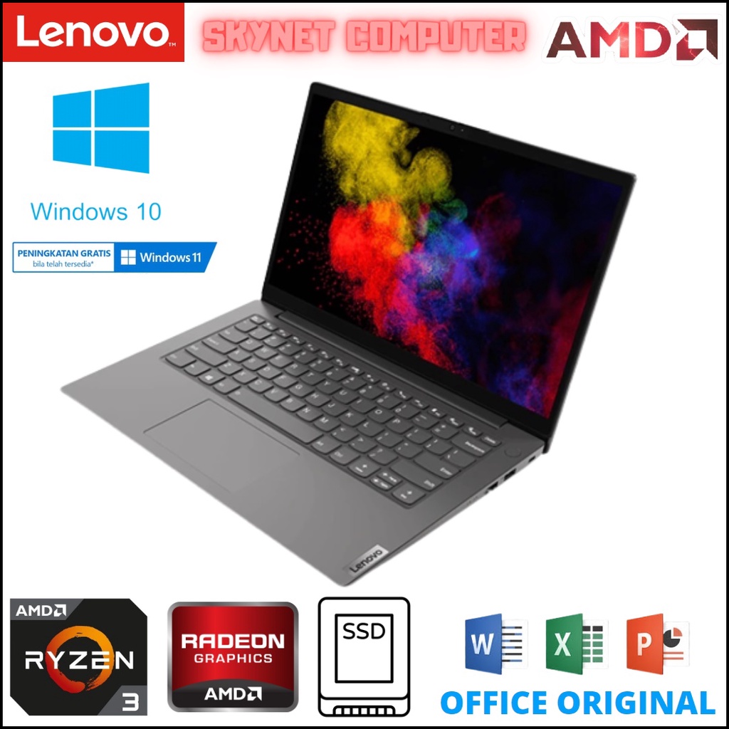 LAPTOP LENOVO V14 G2 AMD RYZEN 3 5300U RAM20GB SSD256GB AMD RADEON WINDOWS 11