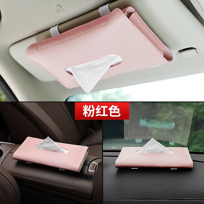 Box Handuk Kertas sun visor Mobil, Laci Kertas Belakang Jok Mobil, cover Handuk Kertas Kulit Mobil